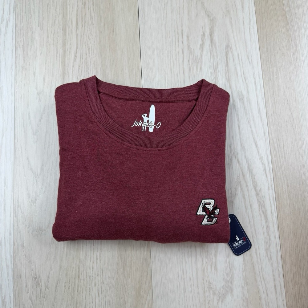 Johnnie-O Womens Brittany Crewneck Sweatshirt Split Hem Boston College Large NWT